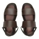 SANDÁLIA MASCULINA CASUAL EM COURO MARROM - SKAR CAFE